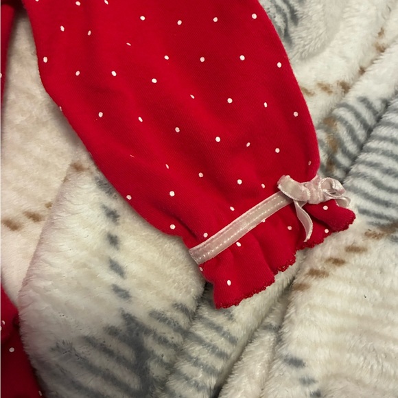 First Impressions Red Baby Dress with White Collar - Picture 4 of 5